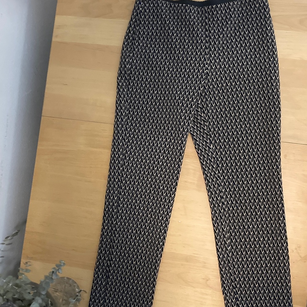 Anne Klein Women's Black and White Zigzag Pants